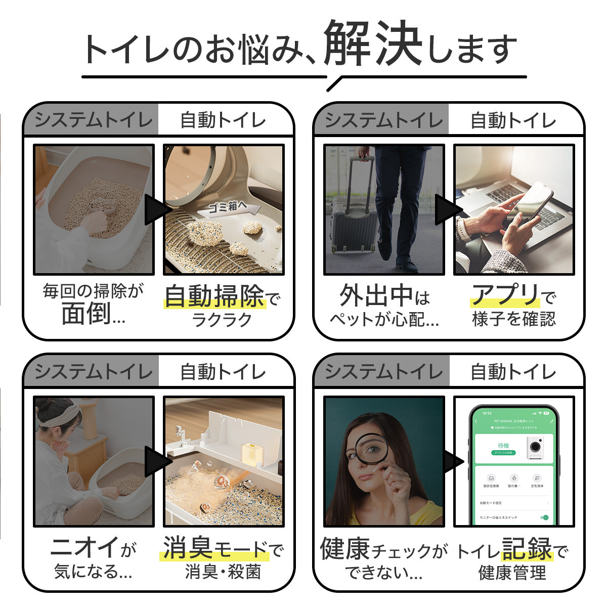取説付き　ペットマーベル　猫用自動トイレ 自動猫用トイレ – PET MARVEL 日本公式